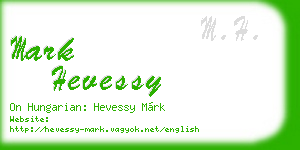 mark hevessy business card