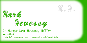 mark hevessy business card